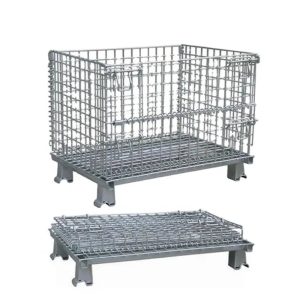 ตะแกรงเหล็กพับได้ Wire Mesh Containerประหยัดพื้นที่