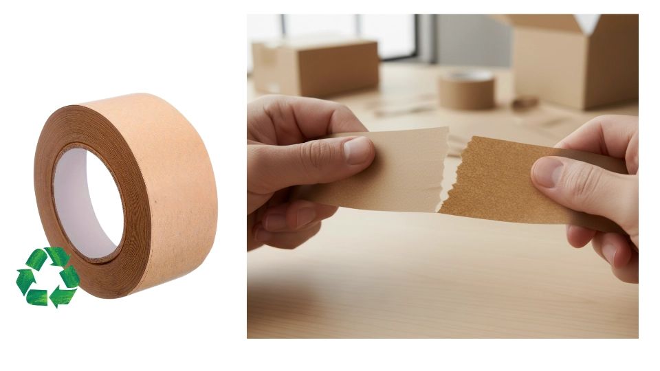 Kraft Paper Tape (เทปกาวรักษ์โลก)ฉีกง่ายด้วยมือสะดวกต่อการใช้งาน
